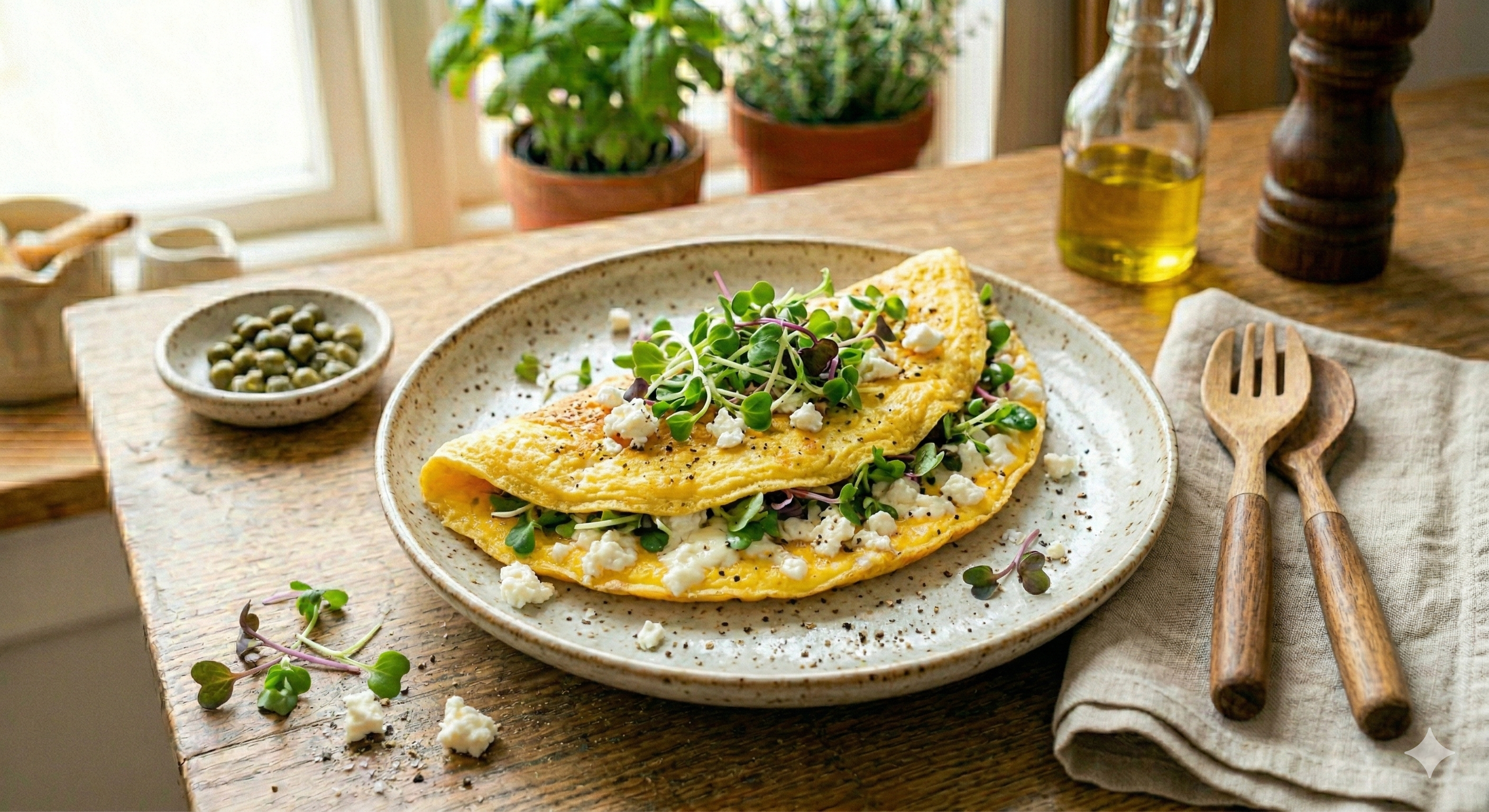 Microgreens Cheese Omelet