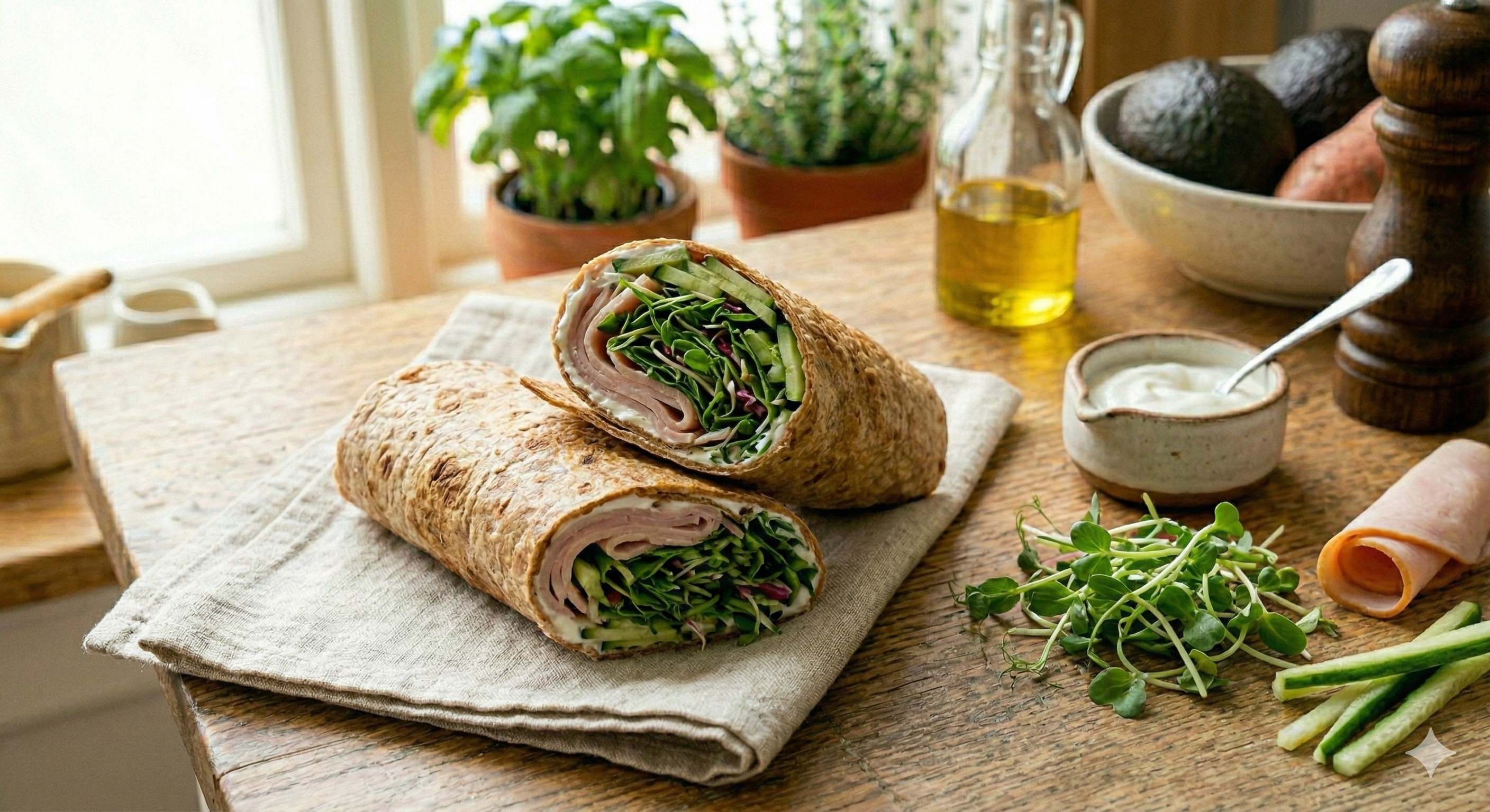 Smoked Turkey & Microgreens Wrap